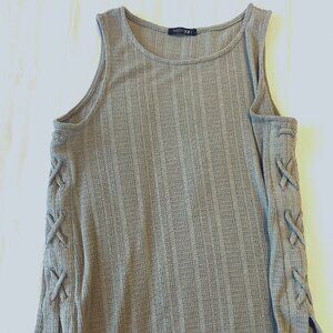 PaperMoon sleeveless knit top with side detail